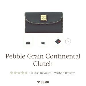 Dooney & Bourke Pebble Grain Continental Clutch
